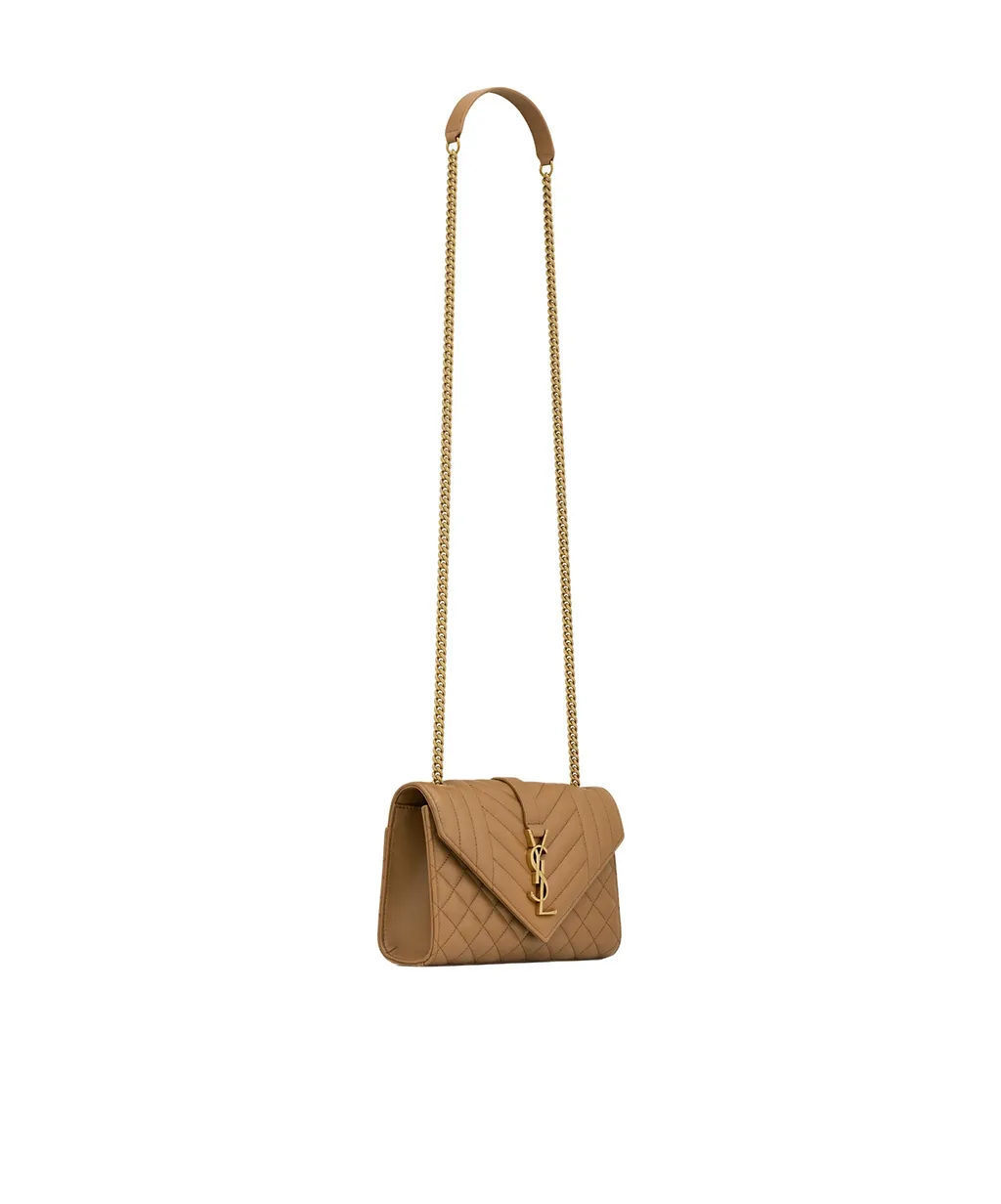 Saint Laurent Envelope Logo Plaque Medium Shoulder Bag