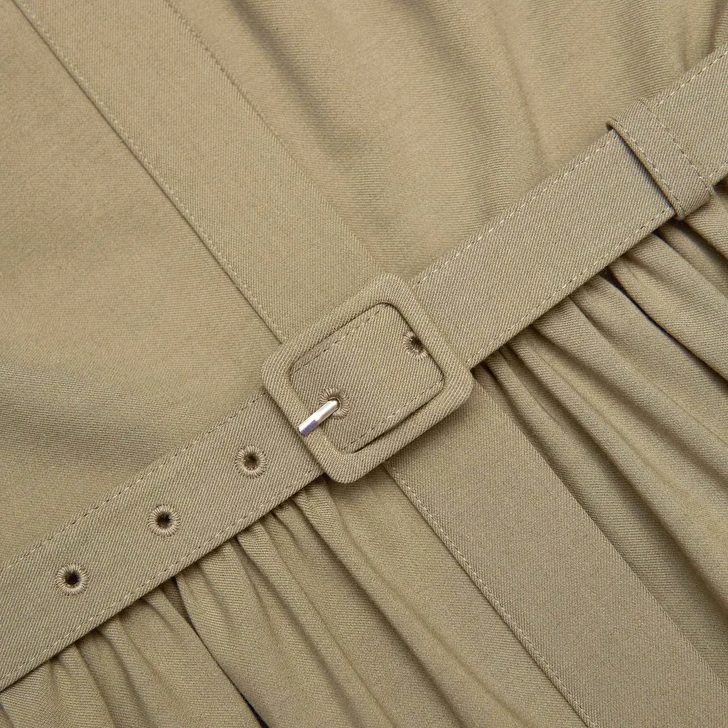 Self-Portrait Sleeveless Twill Maxi Dress