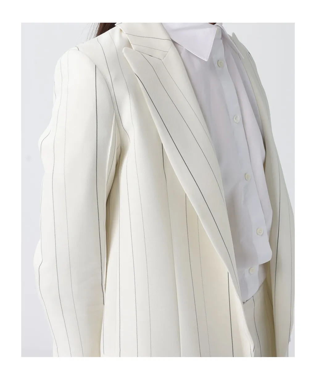 Semicouture Pinstriped Single-Breasted Blazer