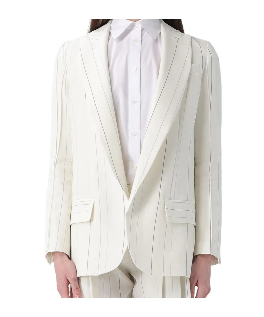 Semicouture Pinstriped Single-Breasted Blazer