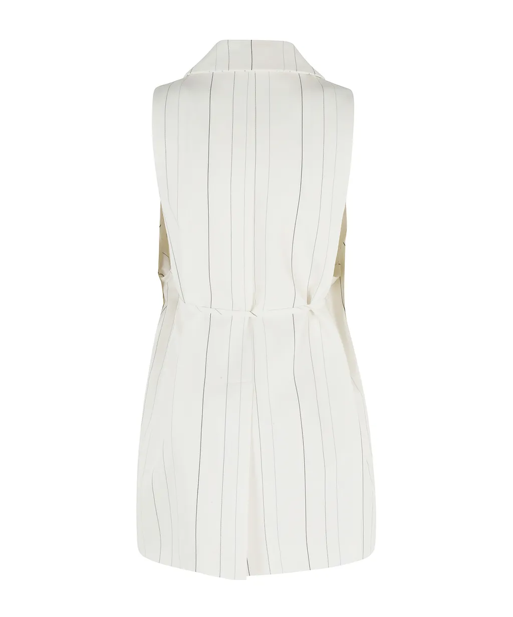 Elenoir Pinstripe-Pattern Notched-Lapels Waistcoat