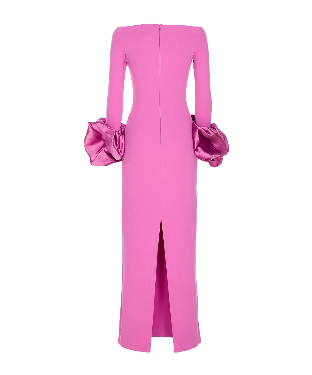 Solace London Ruffled Sleeve Long Dress