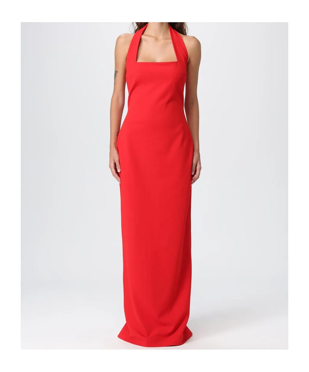 Solace London Square-Neck Long Dress