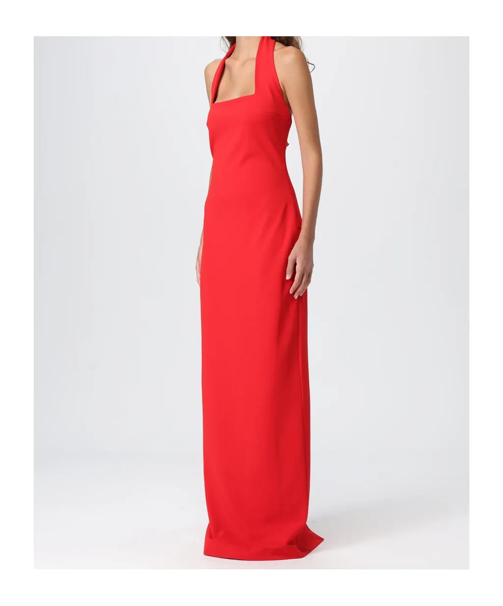 Solace London Square-Neck Long Dress
