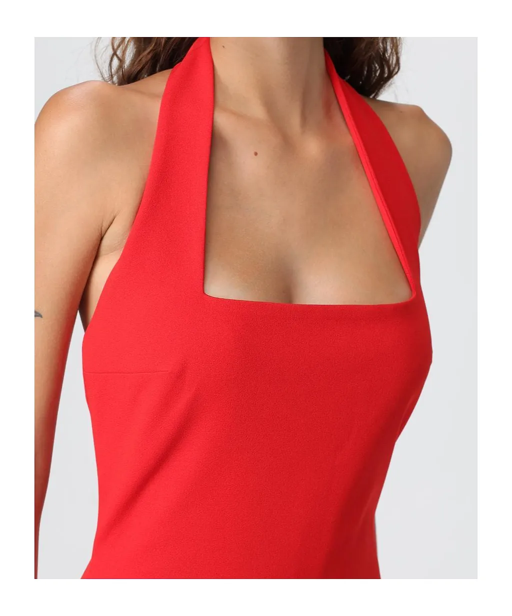 Solace London Square-Neck Long Dress