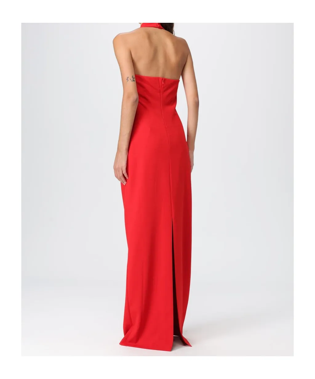 Solace London Square-Neck Long Dress