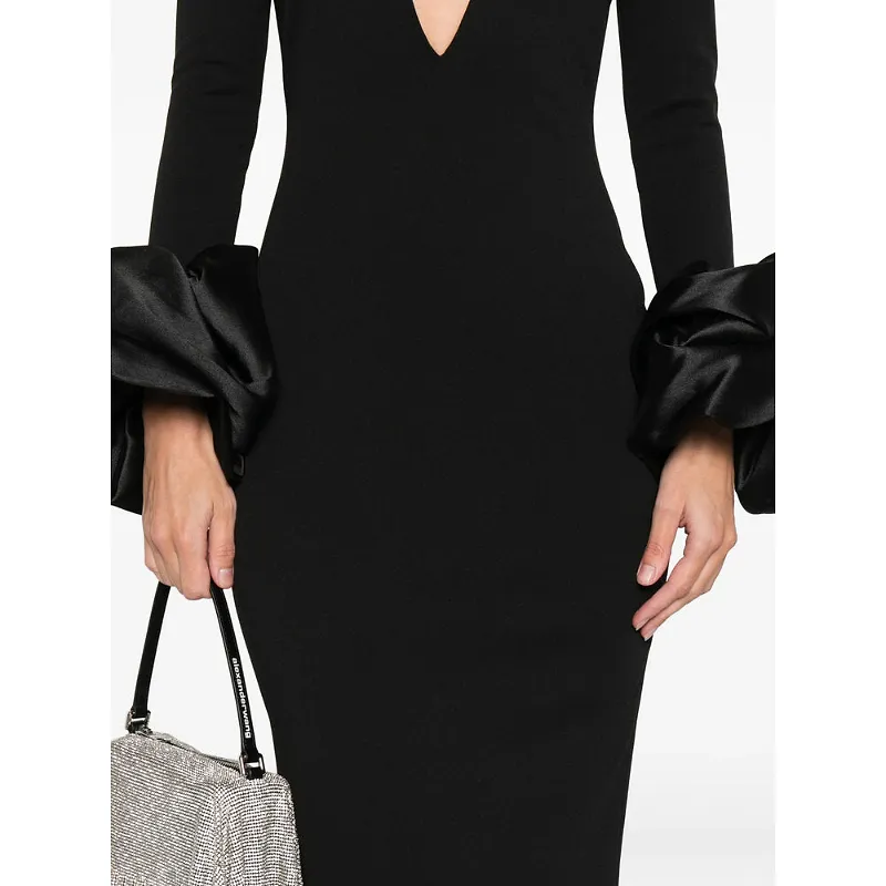 V-Neck Ruffled Dress