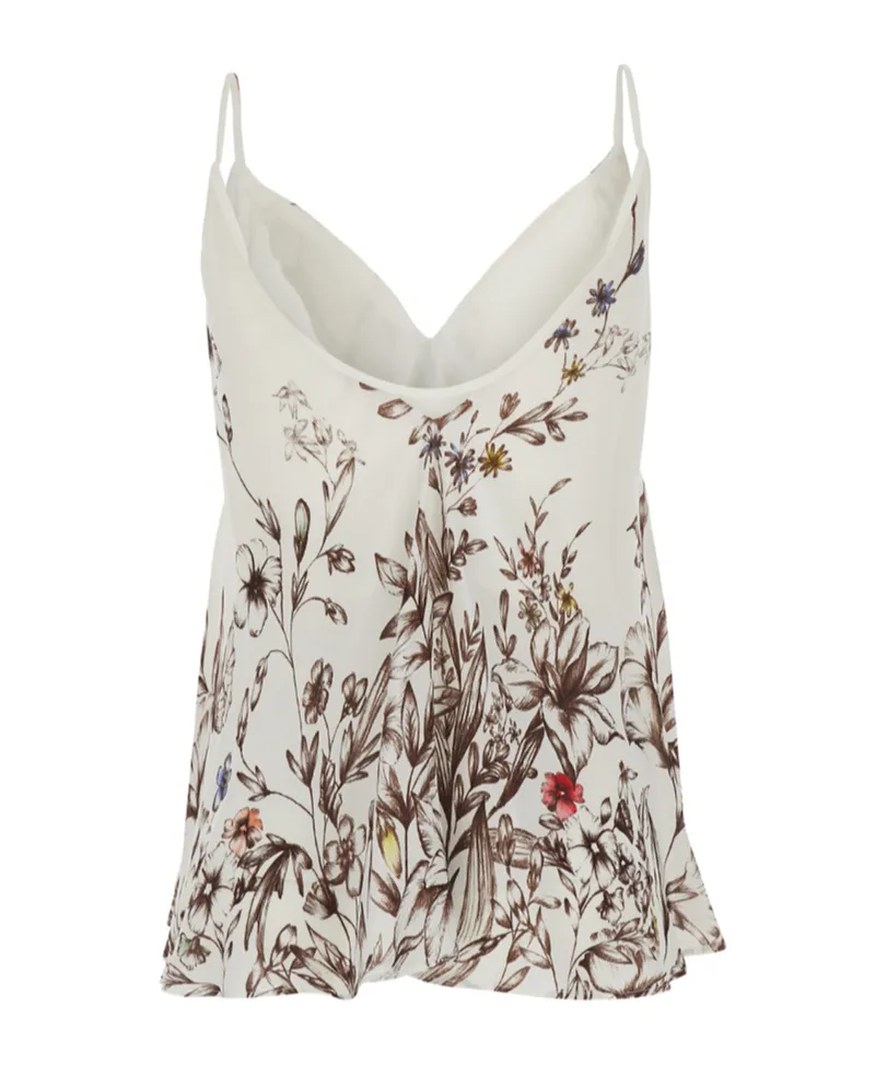 Semi Couture Flared Printed Spaghetti-Strap Top