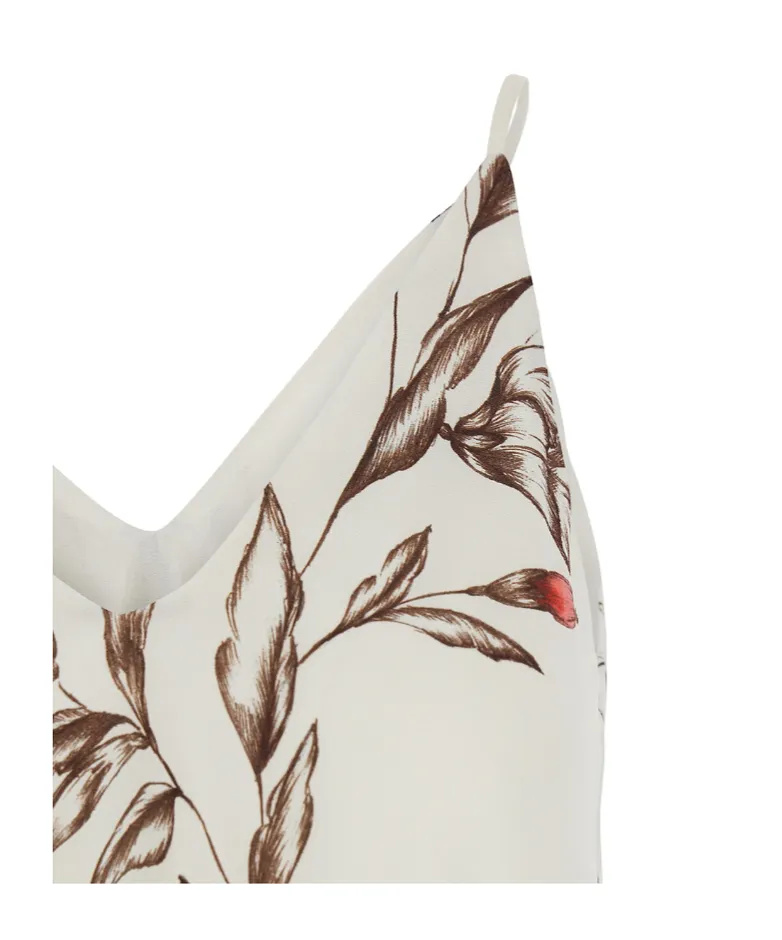 Semi Couture Flared Printed Spaghetti-Strap Top