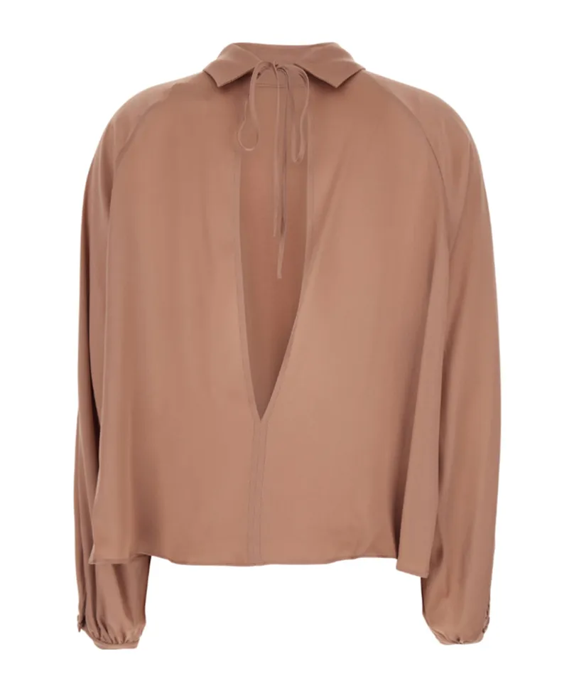 Semi Couture Open Back Bow Blouse