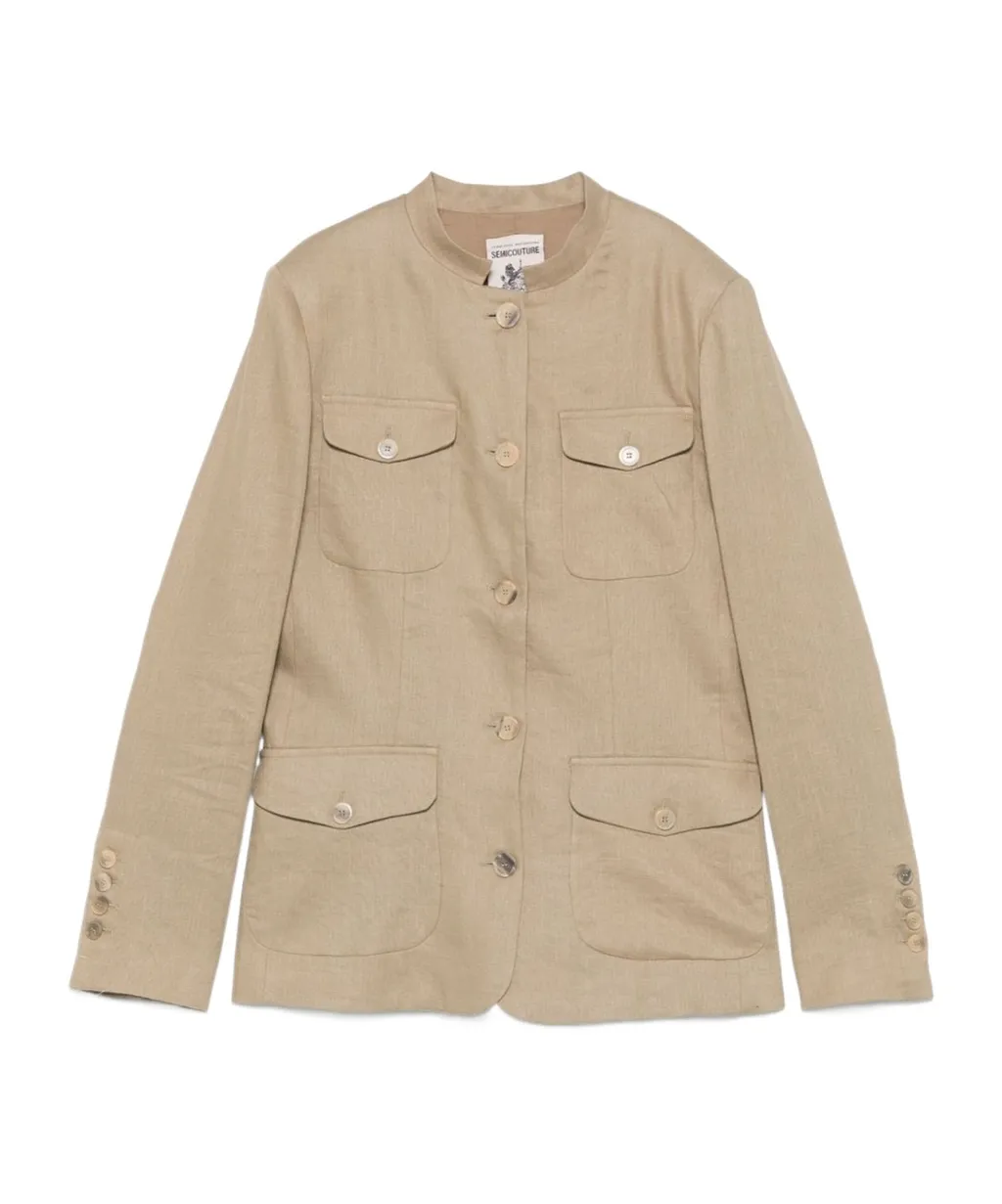 Semicouture Utility Jackets Beige
