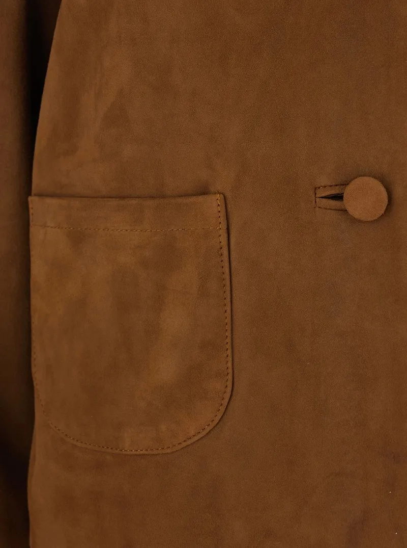 Semi Couture Suede Classic Collar Jacket