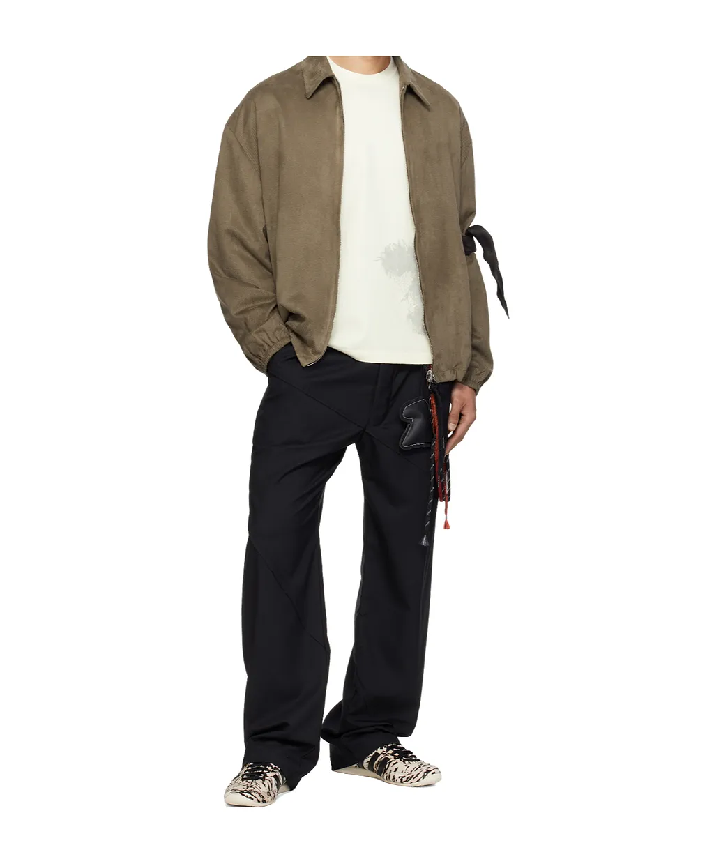 Slash Loose Pleated Trousers