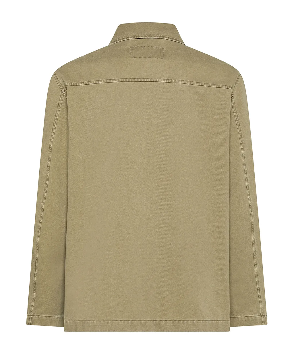 Buttoned Patch-Pocket Overshirt