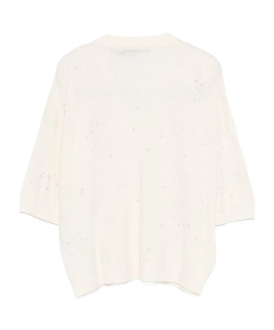 Sequin V-Neck Top