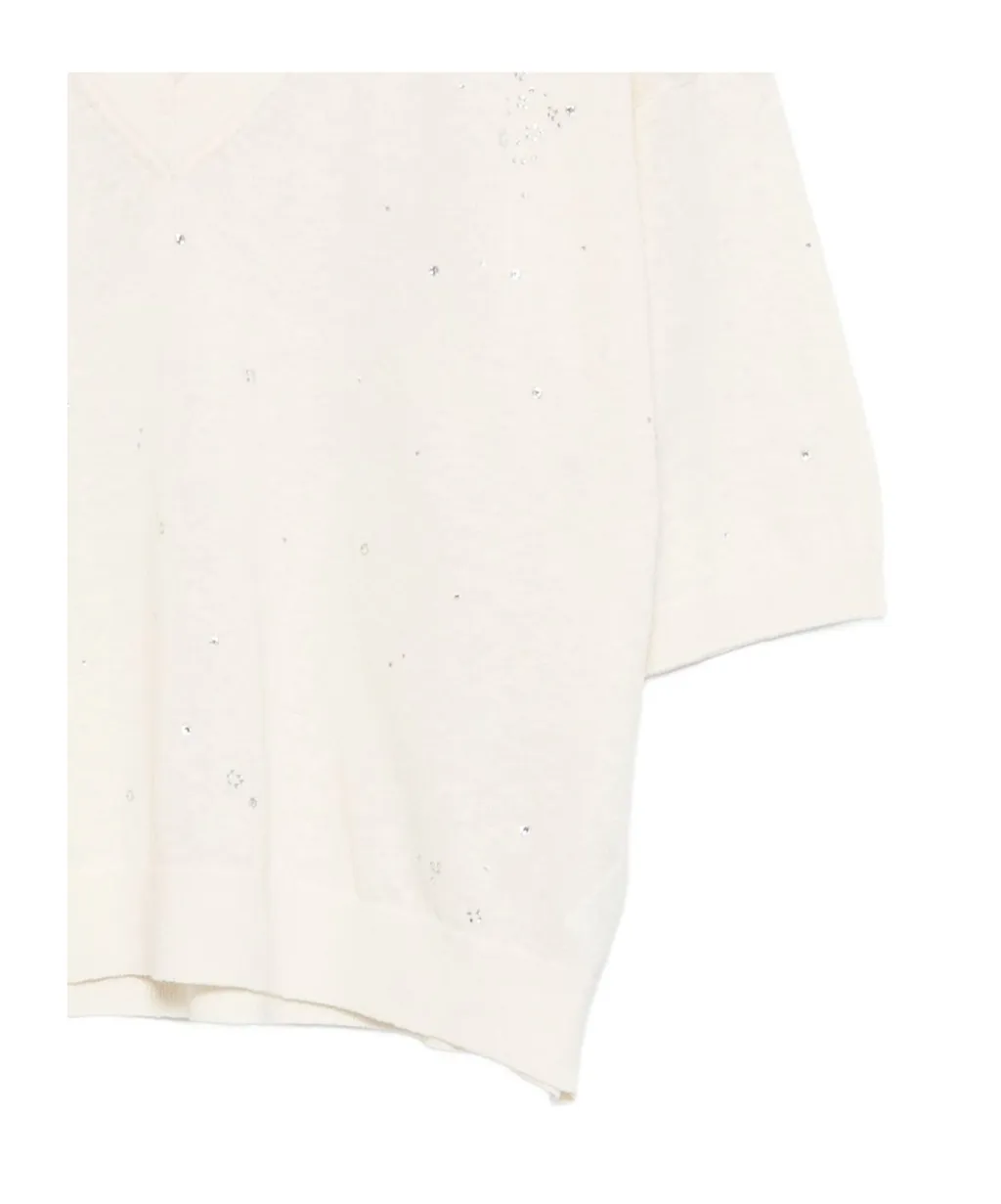 Sequin V-Neck Top