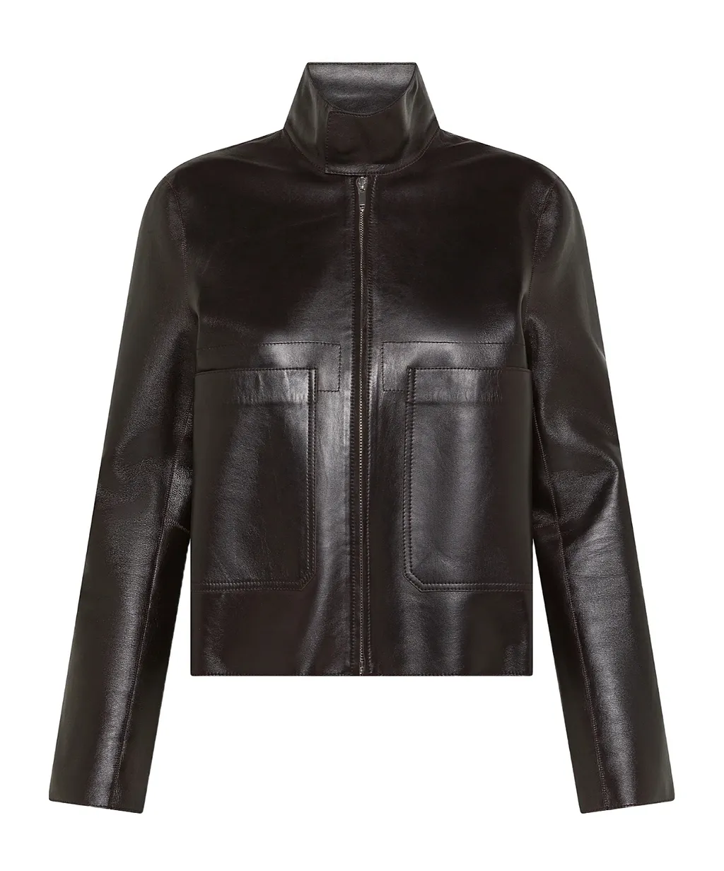 Seventy Stand Collar Nappa Leather Jacket