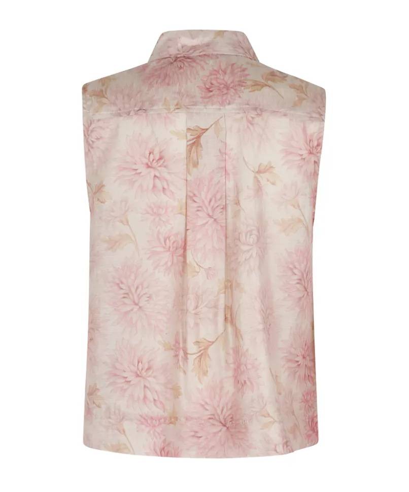 Seventy Sleeveless Floral Button-Up Top