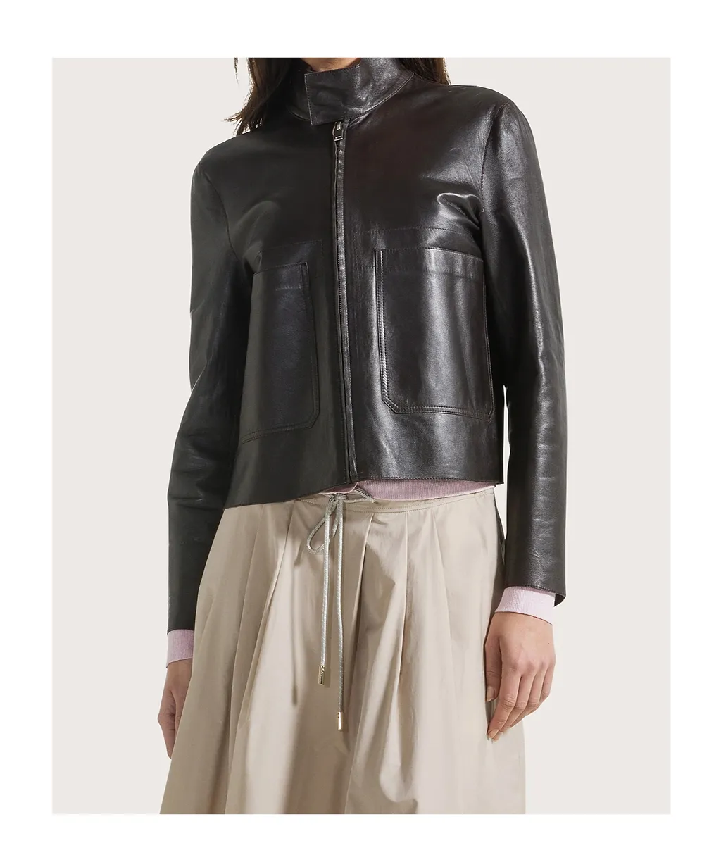 Seventy Stand Collar Nappa Leather Jacket