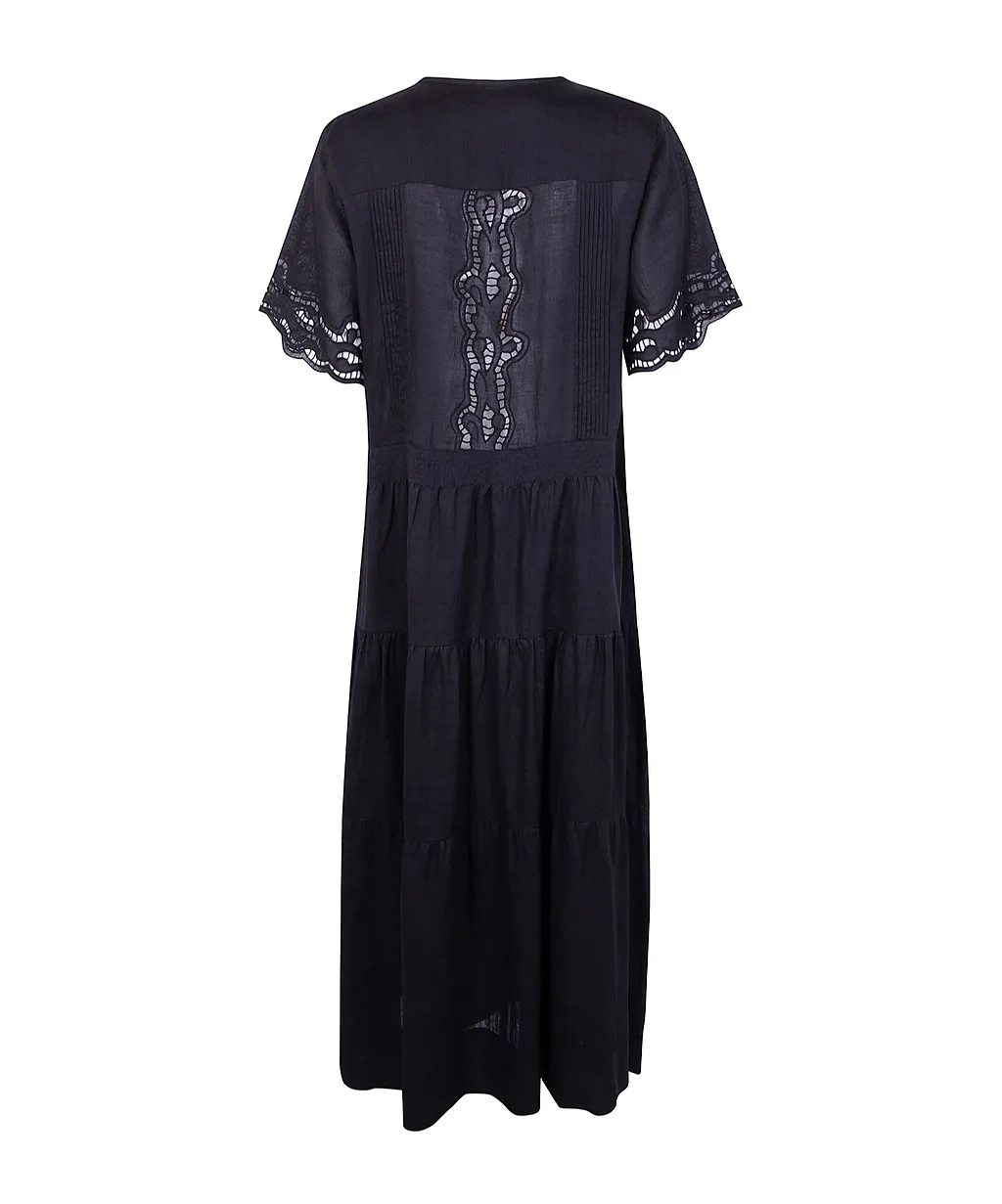 Seventy Embroidered Tiered Maxi Dress