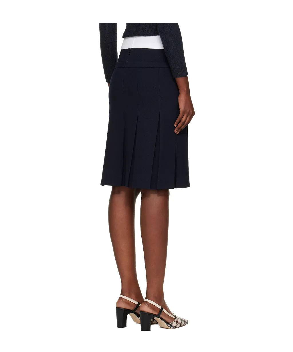 Bow Waist Pleated Skirt
