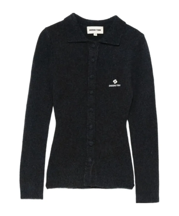 Logo-Detail Cardigan