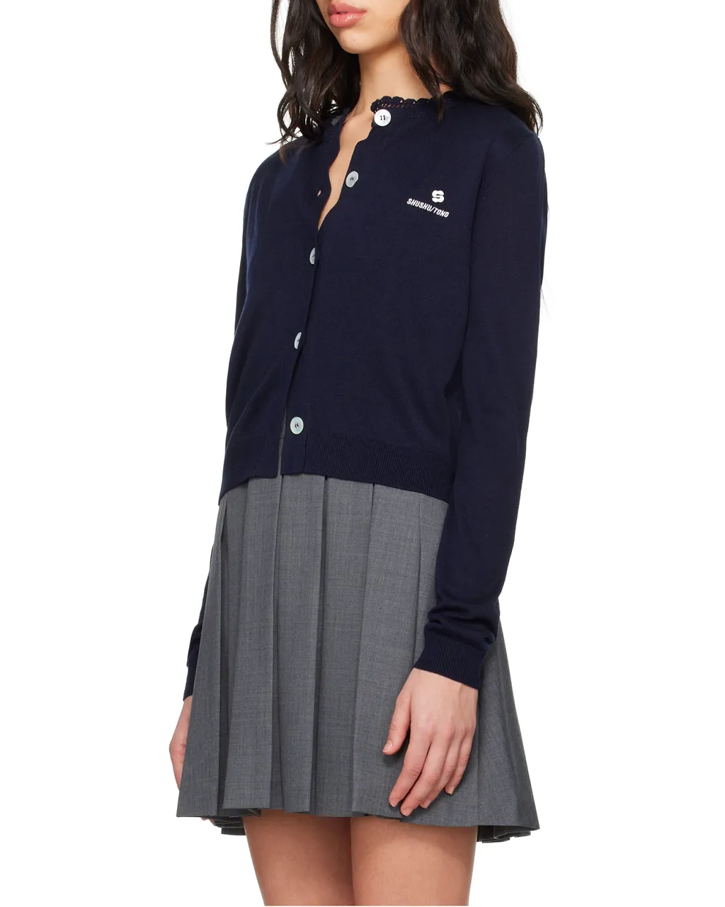Logo-Embroidered Cardigan