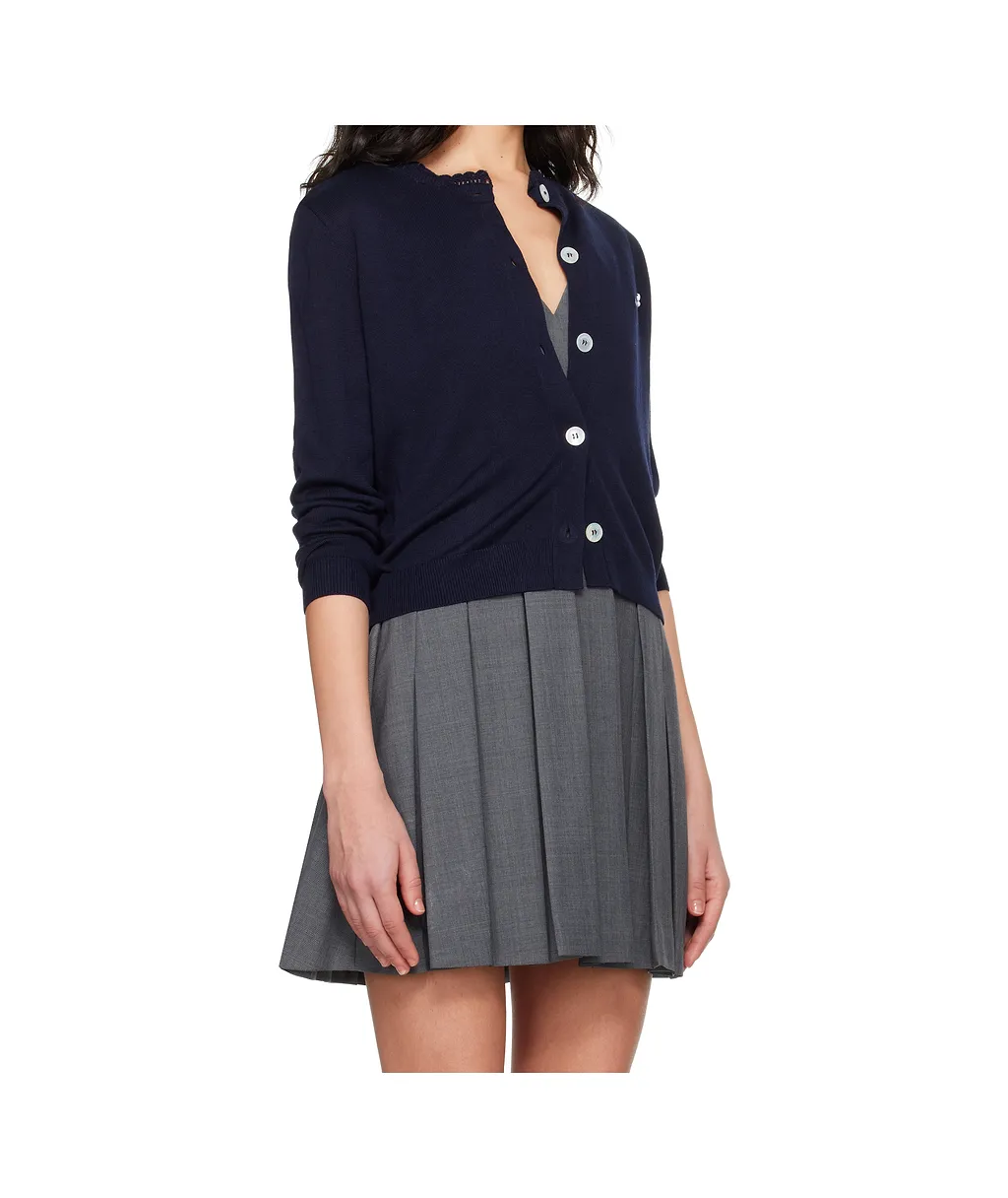 Logo-Embroidered Cardigan