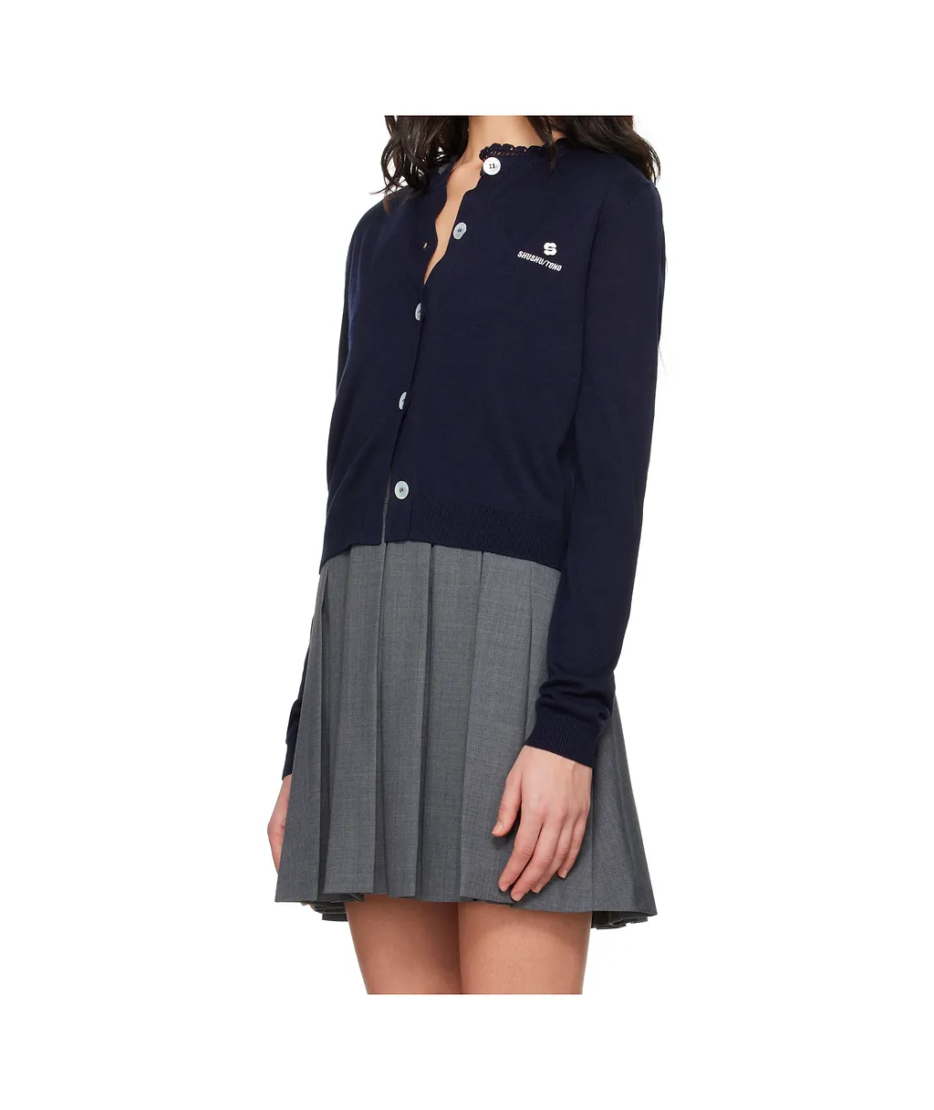 Logo-Embroidered Cardigan
