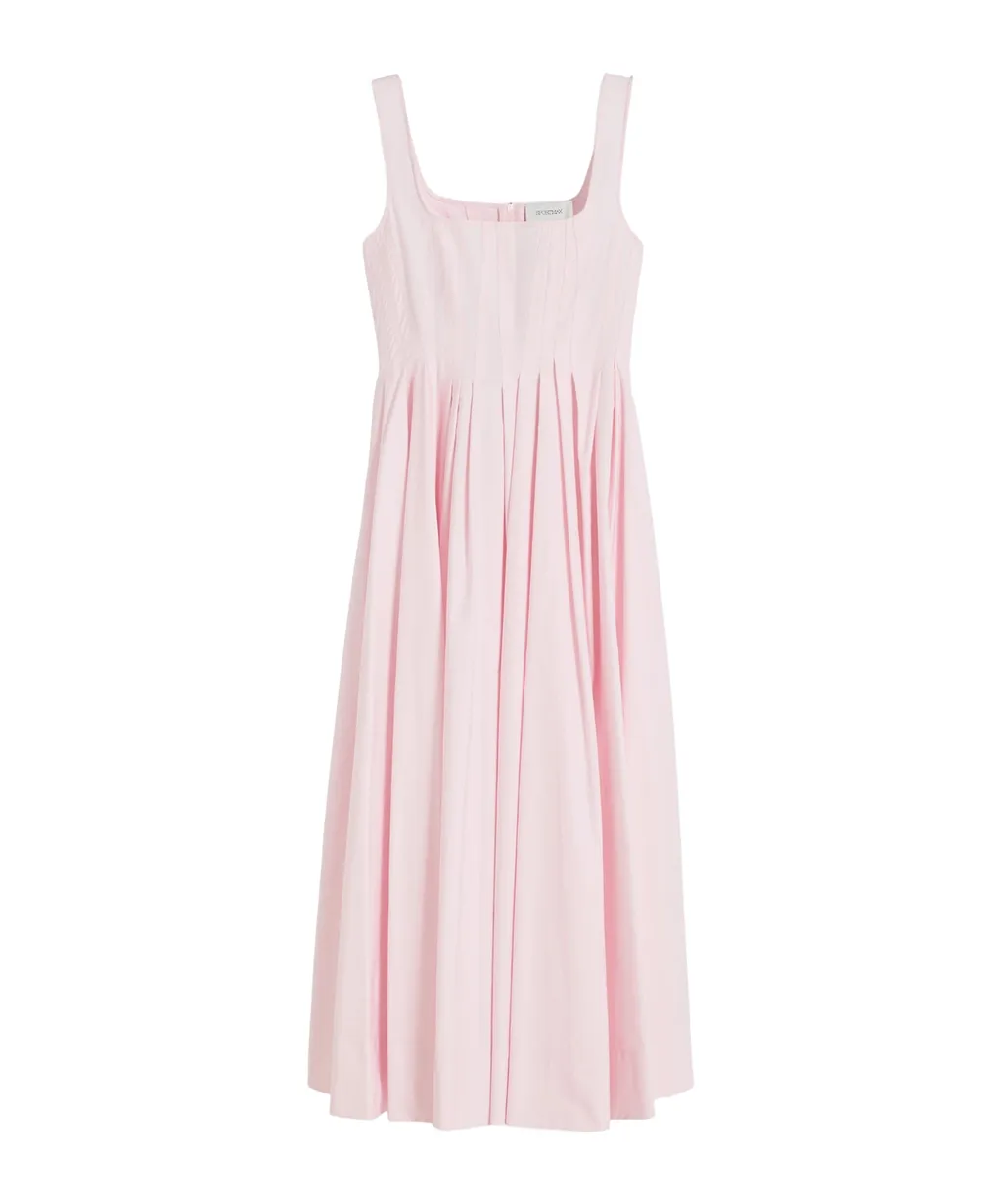 Sportmax Square-Neck Pleated Dress