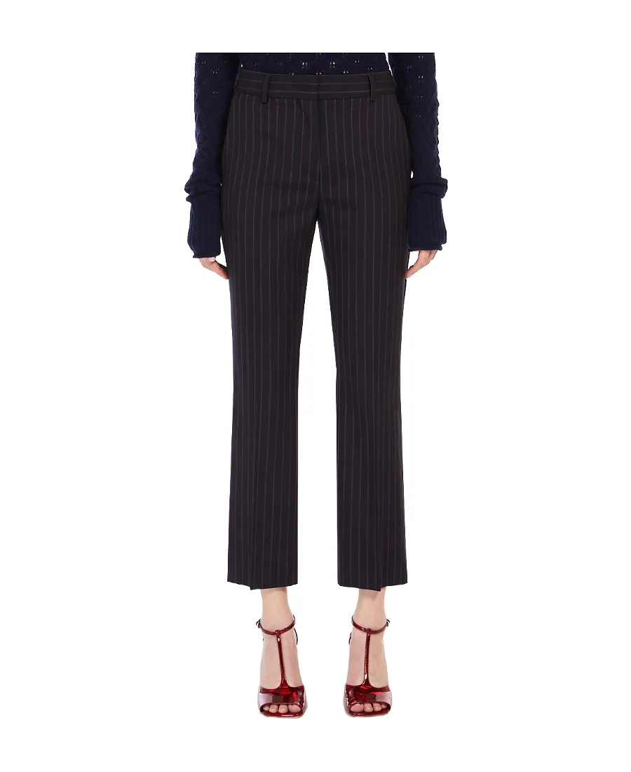 Sportmax Striped Flared Trousers