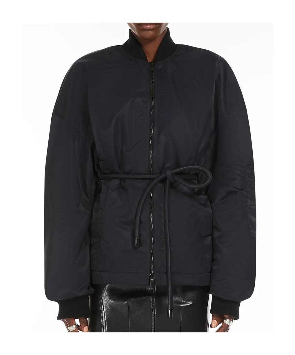 Sportmax Zebu Zip-Up Belted Jacket