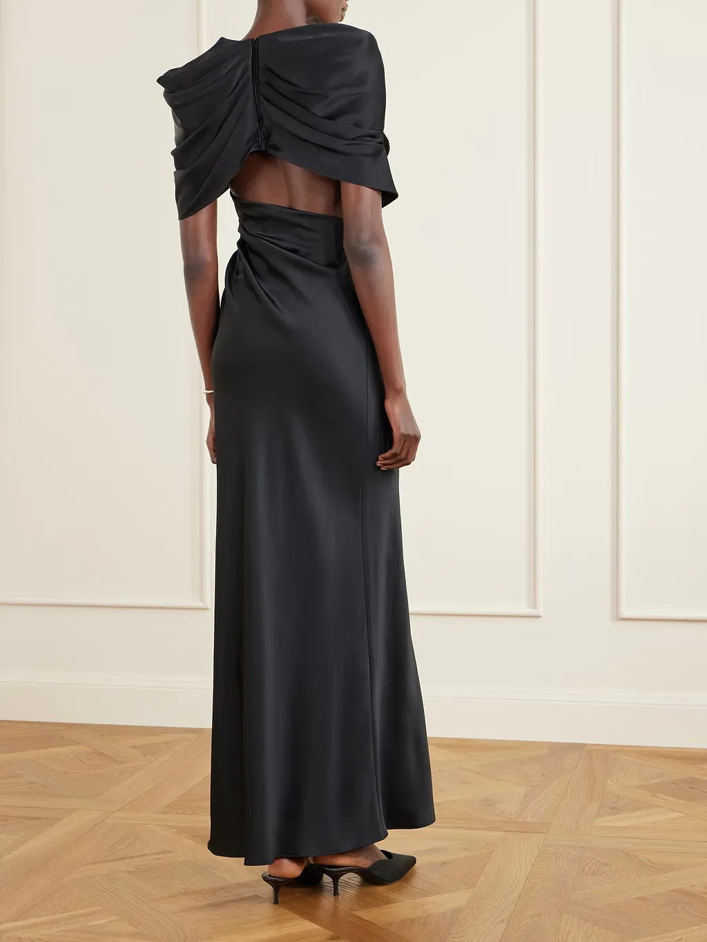 Backless Shawl Dress