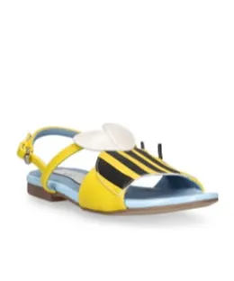 Bee Pattern Flat Sandals