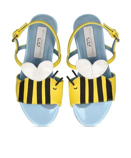 Bee Pattern Flat Sandals