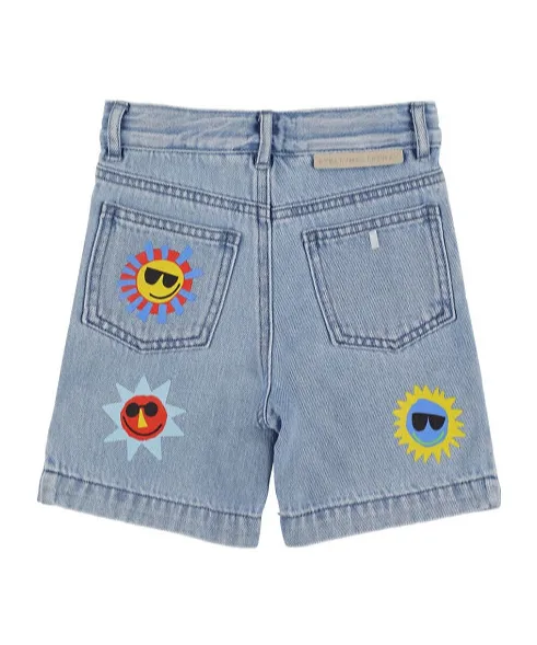Belt-Loop Denim Shorts