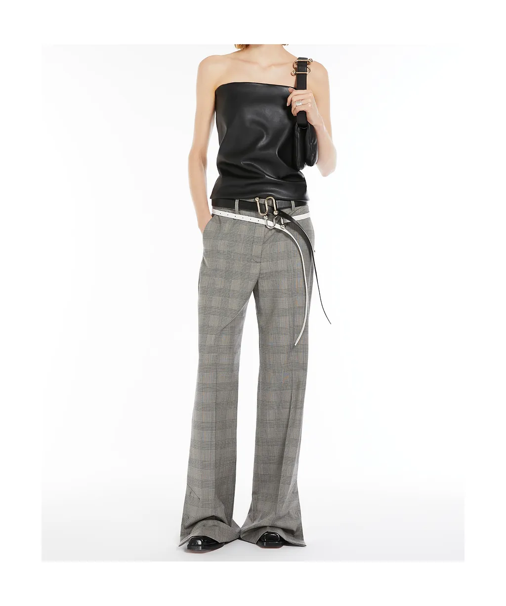 Weekend Max Mara Batun Checked Straight Leg Pants