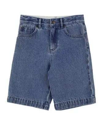 Belt-Loop Denim Shorts