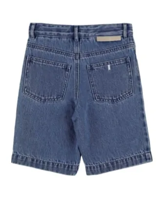 Belt-Loop Denim Shorts