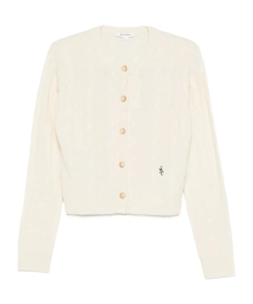 Cable-Knit Buttoned Cardigan
