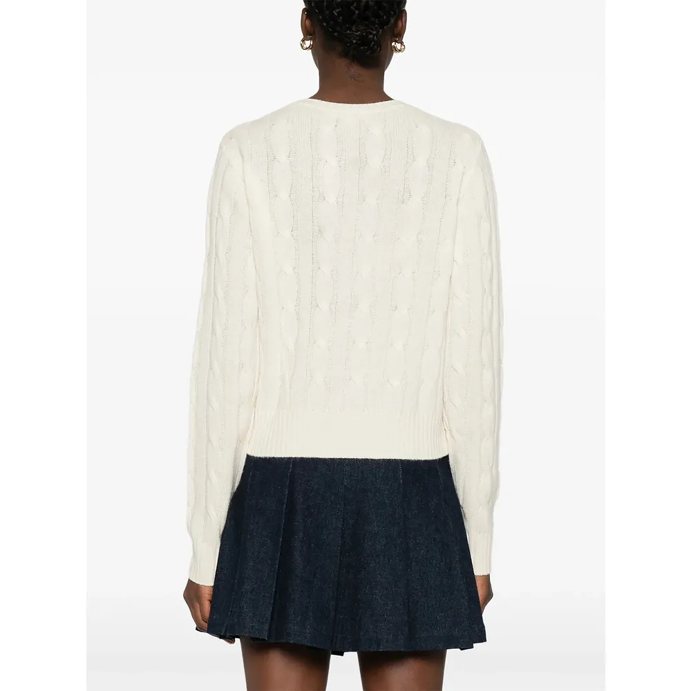 Cable-Knit Buttoned Cardigan
