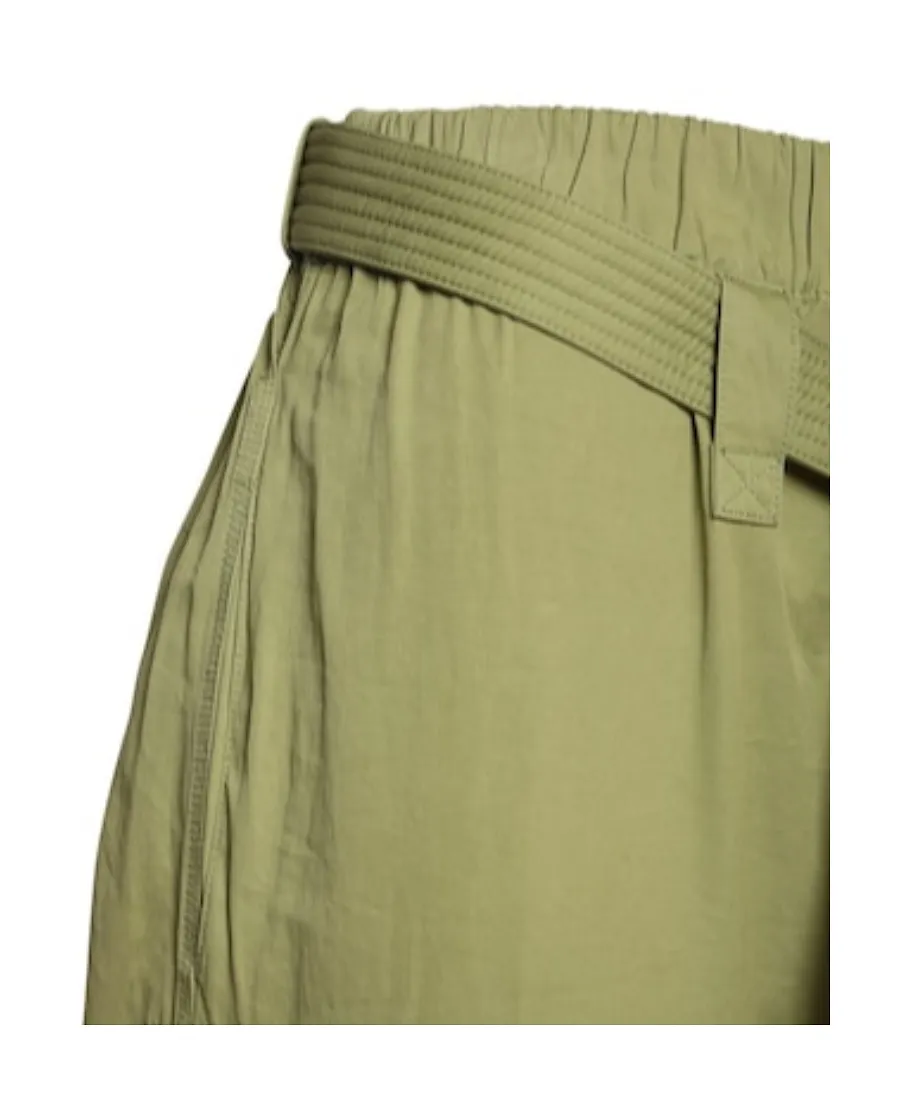 Belted Wide-Leg Pants