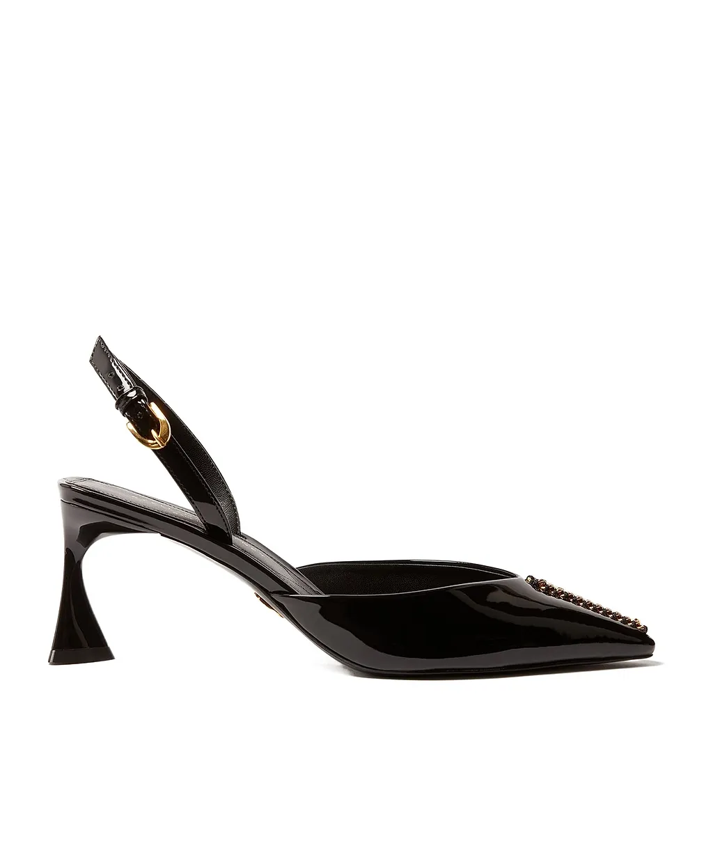 Buckled Heeled Pumps