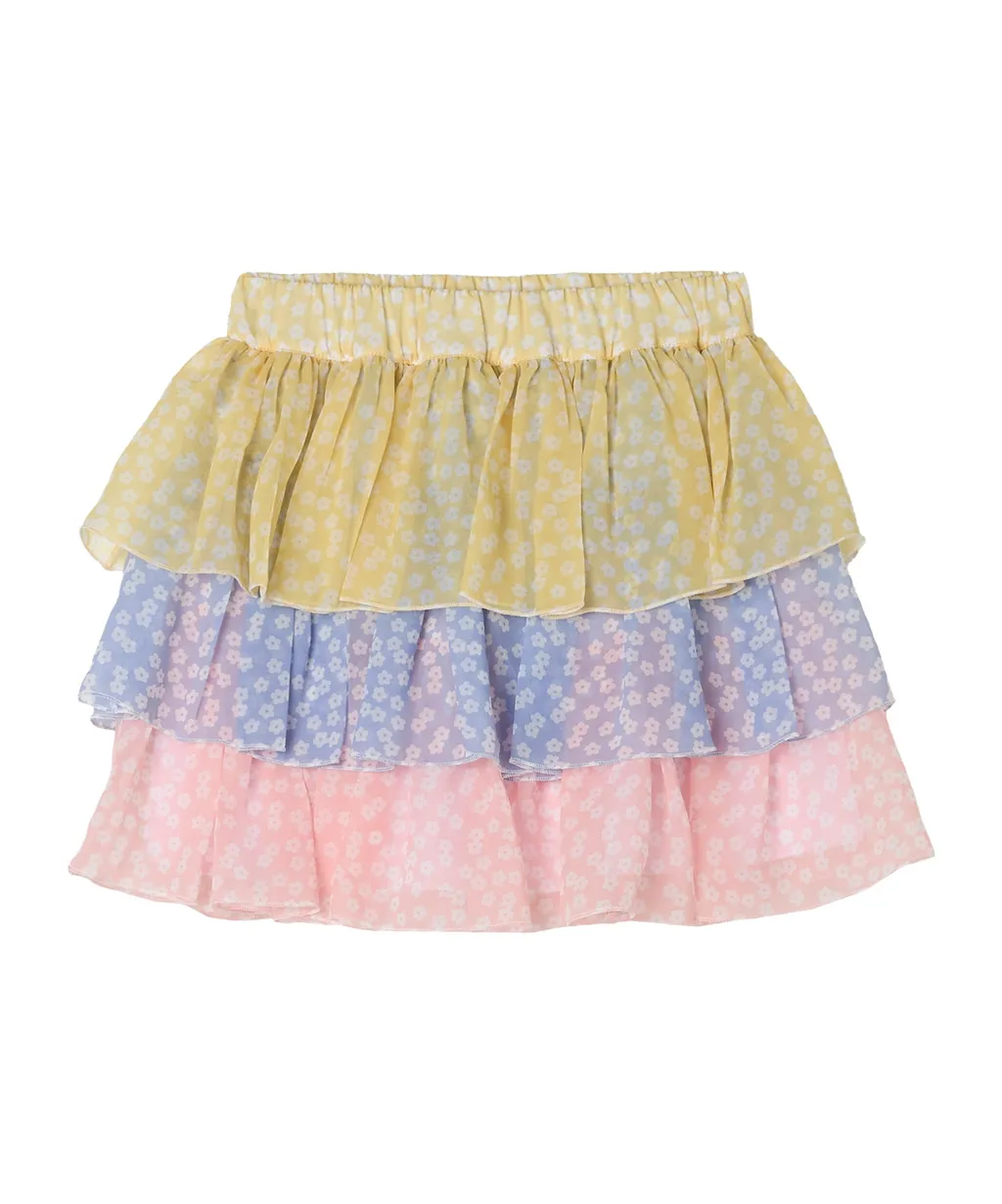 Stella Mccartney Kids Tiered Floral Mini Skirt