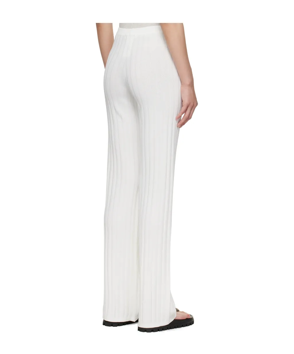 Ribbed Straight Leg Casual Pants