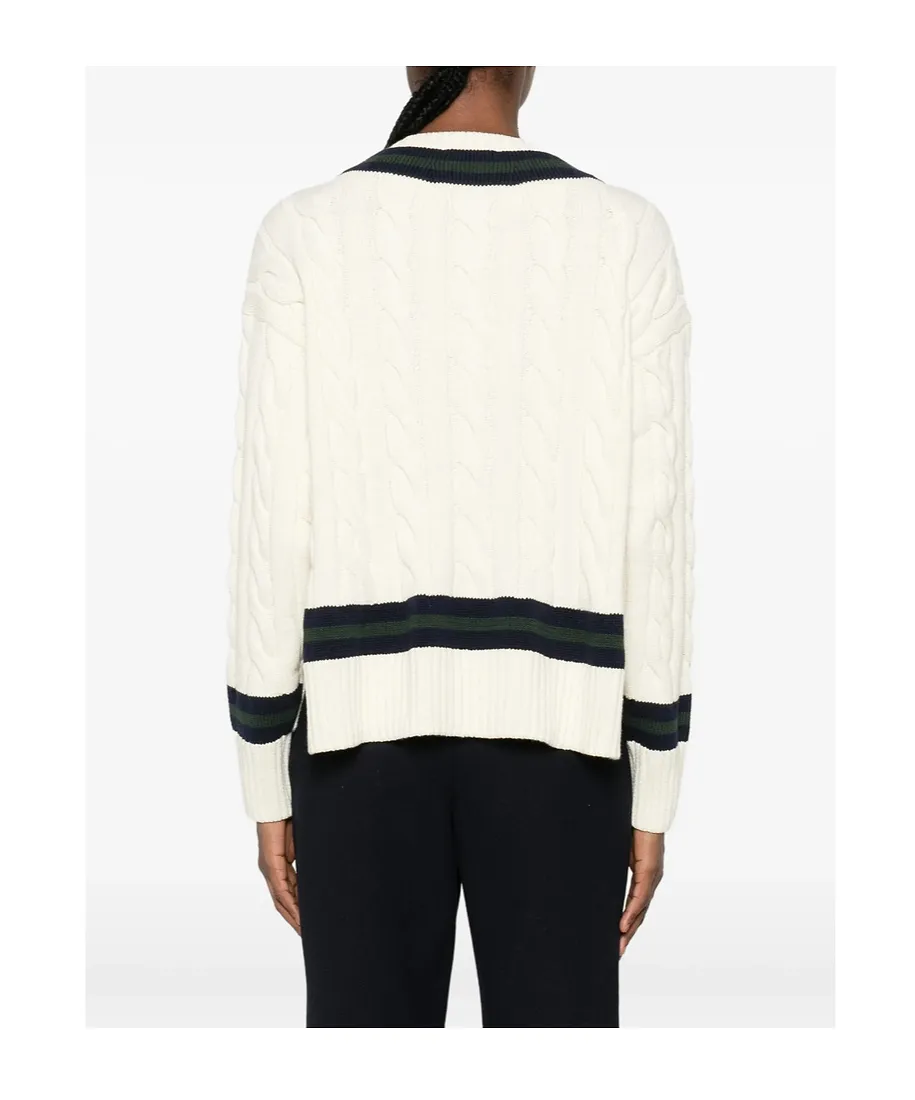V-Neck Striped Knitwear