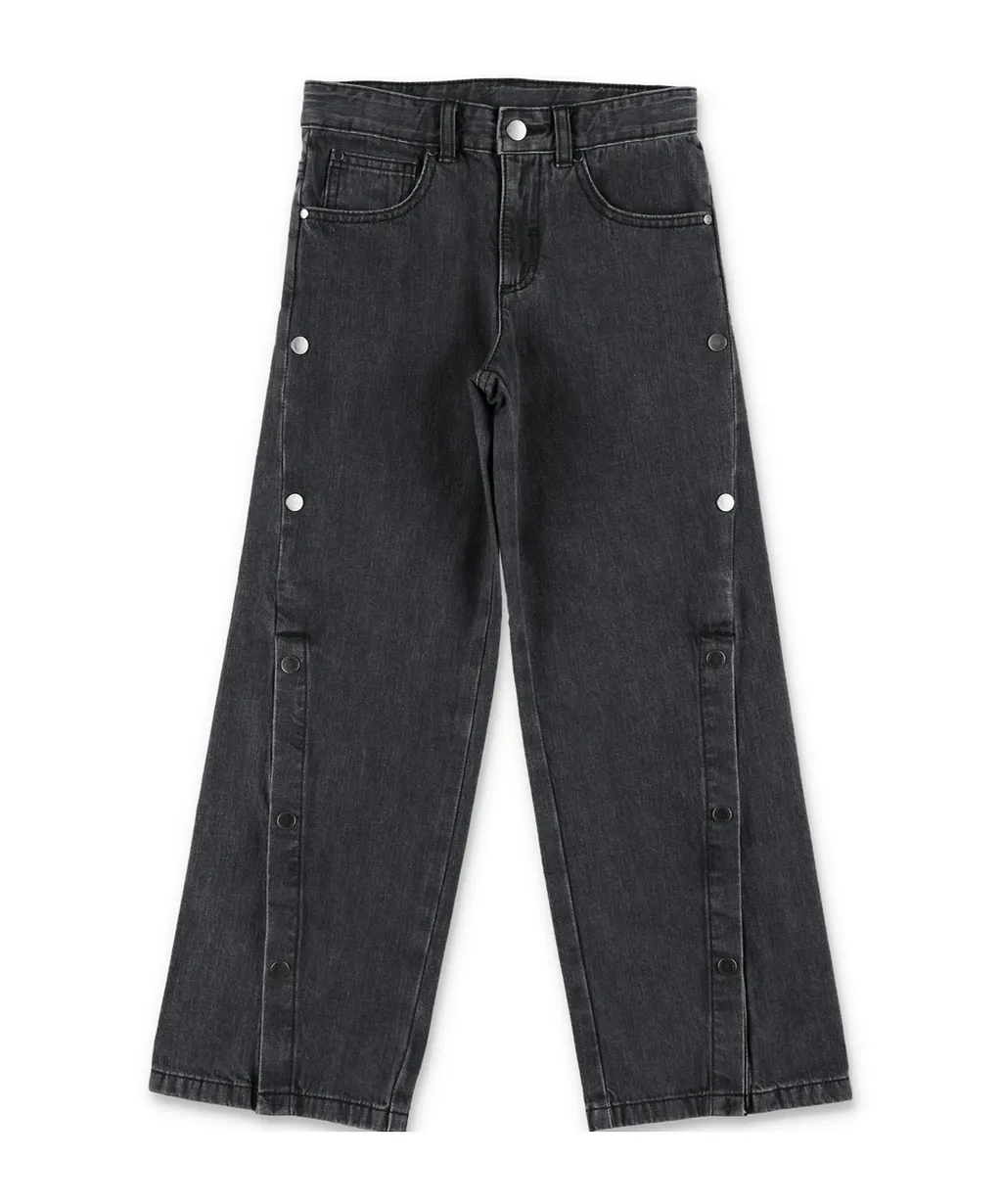 Stella Mccartney Kids Logo Embroidered Straight-Leg Trousers