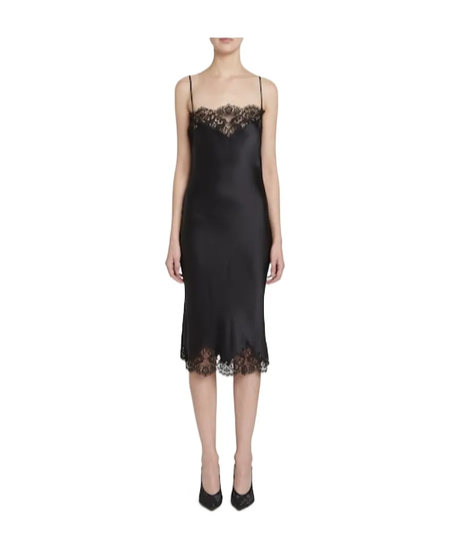 Lace Mid-Length Suspender Dress