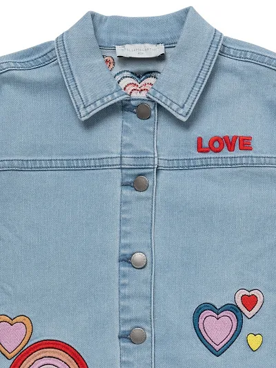 Logo Denim Coat