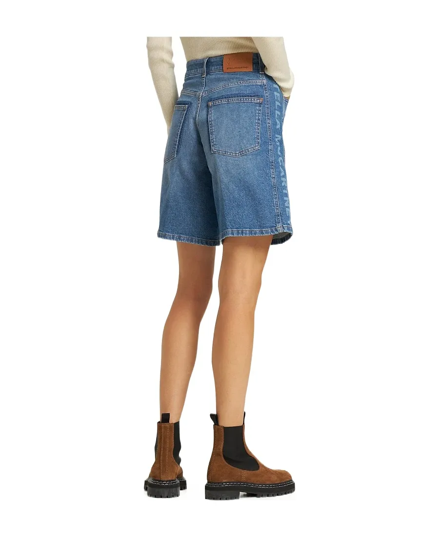 Logo Denim Shorts